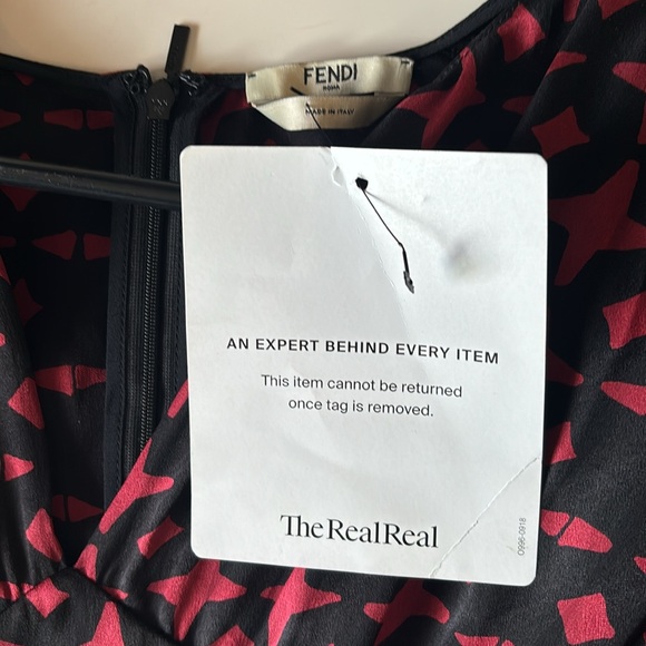 Fendi Printed Silk Dress, (US 2/Small) - With Authenticity Tags - Picture 4 of 5